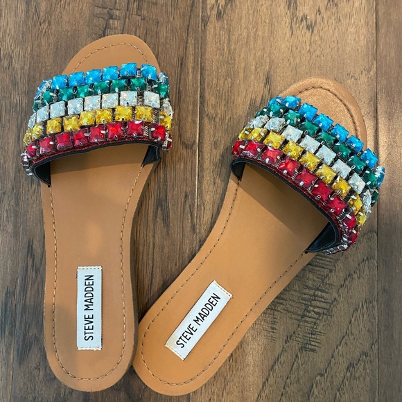 Steve Madden rhinestone slides - Picture 3 of 3